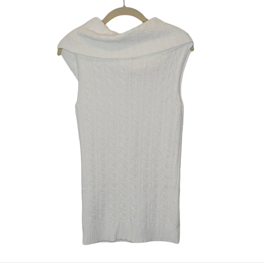 Rebecca Taylor Short Sleeve Cable Zip Sweater S White - Picture 4 of 7